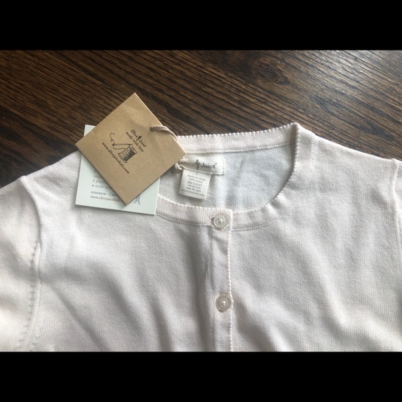 Olive Juice Girls cream cardigan sweater NWT - Picture 4 of 6